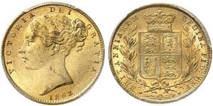 1 Соверен Сполучене королівство Великобританії та Ірландії (1801-1922) Золото Вікторія (1819 - 1901)