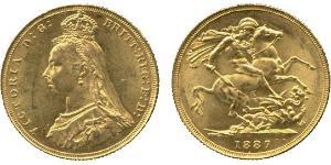 1 Соверен Сполучене королівство Великобританії та Ірландії (1801-1922) Золото Вікторія (1819 - 1901)