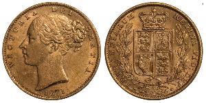 1 Соверен Сполучене королівство Великобританії та Ірландії (1801-1922) Золото Вікторія (1819 - 1901)