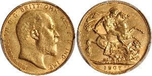 1 Соверен Сполучене королівство Великобританії та Ірландії (1801-1922) Золото Едвард VII (1841-1910)
