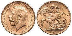 1 Соверен Сполучене королівство Великобританії та Ірландії (1801-1922) Золото Георг V (1865-1936)
