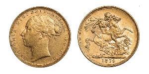 1 Соверен Сполучене королівство Великобританії та Ірландії (1801-1922) Золото Вікторія (1819 - 1901)