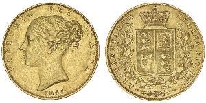 1 Соверен Сполучене королівство Великобританії та Ірландії (1801-1922) Золото Вікторія (1819 - 1901)