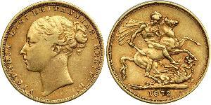 1 Соверен Сполучене королівство Великобританії та Ірландії (1801-1922) Золото Вікторія (1819 - 1901)