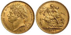 1 Соверен Сполучене королівство Великобританії та Ірландії (1801-1922) Золото Георг IV (1762-1830)