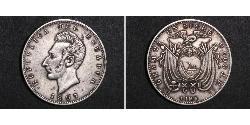 1 Сукре Эквадор (1830 - ) Серебро Сукре, Антонио Хосе (1795 - 1830)