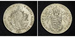 1 Thaler Royaume de Hongrie (1000-1918) Argent Joseph II, Holy Roman Emperor  (1741 - 1790)