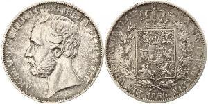 1 Талер Grand Duchy of Oldenburg (1814 - 1918) Серебро Пётр II Ольденбургский (1827 - 1900)
