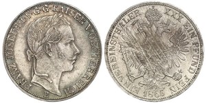 1 Талер Австрийская империя (1804-1867) Серебро Франц Иосиф I (1830 - 1916)