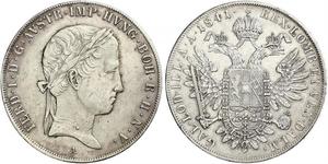 1 Талер Австрийская империя (1804-1867) Серебро Ferdinand I of Austria (1793 - 1875)