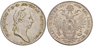 1 Талер Австрийская империя (1804-1867) Серебро Francis II, Holy Roman Emperor (1768 - 1835)