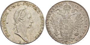 1 Талер Австрийская империя (1804-1867) Серебро Francis II, Holy Roman Emperor (1768 - 1835)