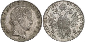 1 Талер Австрийская империя (1804-1867) Серебро Ferdinand I of Austria (1793 - 1875)