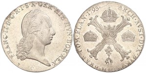 1 Талер Австрийская империя (1804-1867) Серебро Francis II, Holy Roman Emperor (1768 - 1835)