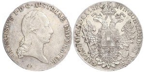 1 Талер Австрийская империя (1804-1867) Серебро Francis II, Holy Roman Emperor (1768 - 1835)