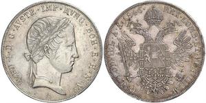 1 Талер Австрийская империя (1804-1867) Серебро Ferdinand I of Austria (1793 - 1875)