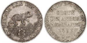 1 Талер Ангальт-Бернбург (1603 - 1863) Серебро Александр Карл ,герцог Ангальт-Бернбурга,(1805 – 1863)