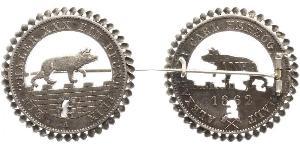 1 Талер Ангальт-Бернбург (1603 - 1863) Серебро Александр Карл ,герцог Ангальт-Бернбурга,(1805 – 1863)