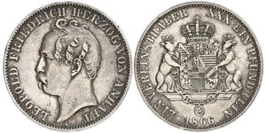 1 Талер Ангальт-Дессау (1603 -1863) Серебро Леопольд IV ,герцог Анхальта(1794 – 1871)