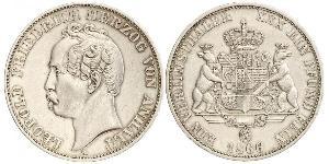 1 Талер Ангальт-Дессау (1603 -1863) Серебро Леопольд IV ,герцог Анхальта(1794 – 1871)