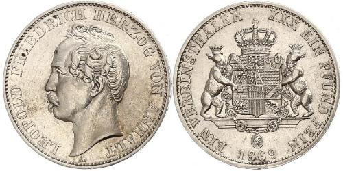 1 Талер Ангальт-Дессау (1603 -1863) Серебро Леопольд IV ,герцог Анхальта(1794 – 1871)