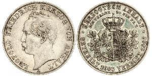 1 Талер Ангальт-Дессау (1603 -1863) / Анхальт (1806 - 1918) Серебро Леопольд IV ,герцог Анхальта(1794 – 1871)