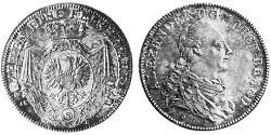 1 Талер Ансбах (княжество) (1398–1792) Серебро Charles Alexander, Margrave of Brandenburg-Ansbach (1736 – 1806)