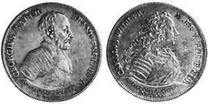 1 Талер Ансбах (княжество) (1398–1792) Серебро Charles William Frederick, Margrave of Brandenburg-Ansbach (1712 – 1757)