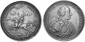 1 Талер Ансбах (княжество) (1398–1792) Серебро Charles William Frederick, Margrave of Brandenburg-Ansbach (1712 – 1757)