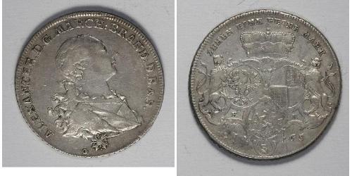 1 Талер Ансбах (княжество) (1398–1792) Серебро Charles Alexander, Margrave of Brandenburg-Ansbach (1736 – 1806)