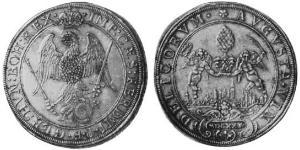 1 Талер Аугсбург (1276 - 1803) Серебро Ferdinand II, Holy Roman Emperor  (1578 -1637)