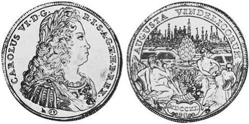 1 Талер Аугсбург (1276 - 1803) Серебро Карл VI император Св. Римской империи (1685-1740)
