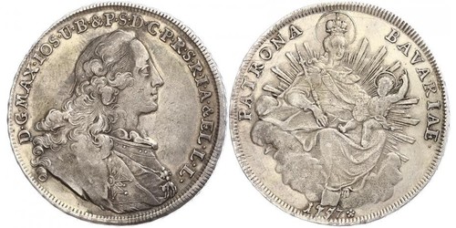 1 Талер Бавария (курфюршество) (1623 - 1806) Серебро Максимилиан III (курфюрст Баварии)(1727 – 1777)