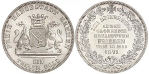 1 Талер Бремен (земля) Серебро 