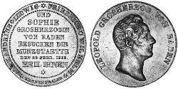 1 Талер Великое герцогство Баден (1806-1918) Серебро 