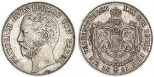 1 Талер Великое герцогство Баден (1806-1918) Серебро Фридрих I (великий герцог Баденский) (1826 - 1907)