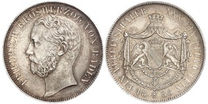 1 Талер Великое герцогство Баден (1806-1918) Серебро Фридрих I (великий герцог Баденский) (1826 - 1907)