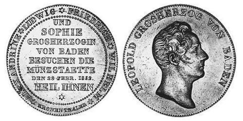 1 Талер Великое герцогство Баден (1806-1918) Серебро 