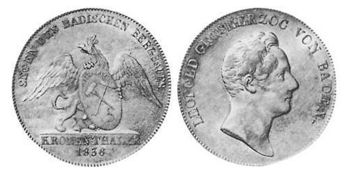 1 Талер Великое герцогство Баден (1806-1918) Серебро 