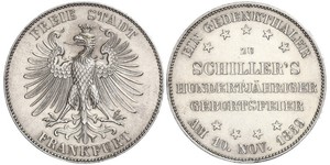 1 Талер Вольный город Франкфурт Серебро 