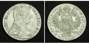 1 Талер Габсбургская империя (1526-1804) / Австрия Серебро Maria Theresa of Austria (1717 - 1780)