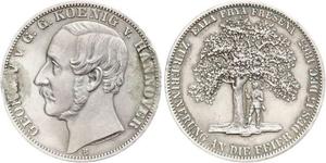 1 Талер Ганновер (королевство) (1814 - 1866) Серебро Георг V (король Ганновера) (1819 - 1878)