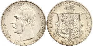 1 Талер Ганновер (королевство) (1814 - 1866) Серебро Георг V (король Ганновера) (1819 - 1878)