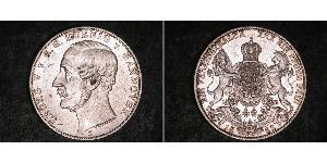 1 Талер Ганновер (королевство) (1814 - 1866) Серебро Георг V (король Ганновера) (1819 - 1878)