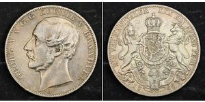 1 Талер Ганновер (королевство) (1814 - 1866) Серебро Георг V (король Ганновера) (1819 - 1878)