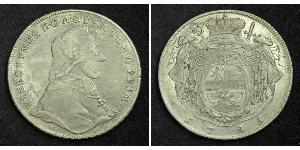 1 Талер Зальцбург (1328 - 1803) / Австрия Серебро Count Hieronymus von Colloredo (1732 - 1812)