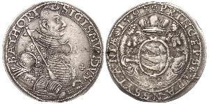 1 Талер Княжество Трансильвания (1571-1711) Серебро Sigismund Báthory,  prince of Transylvania (1572 -1613)