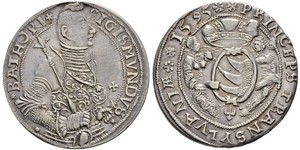 1 Талер Княжество Трансильвания (1571-1711) Серебро Sigismund Báthory,  prince of Transylvania (1572 -1613)