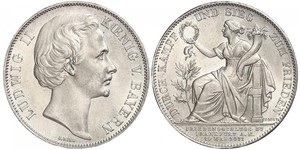 1 Талер Королевство Бавария (1806 - 1918) Серебро Людвиг II (король Баварии)(1845 – 1886)