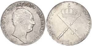 1 Талер Королевство Бавария (1806 - 1918) Серебро Максимилиан I (король Баварии) (1756 - 1825)